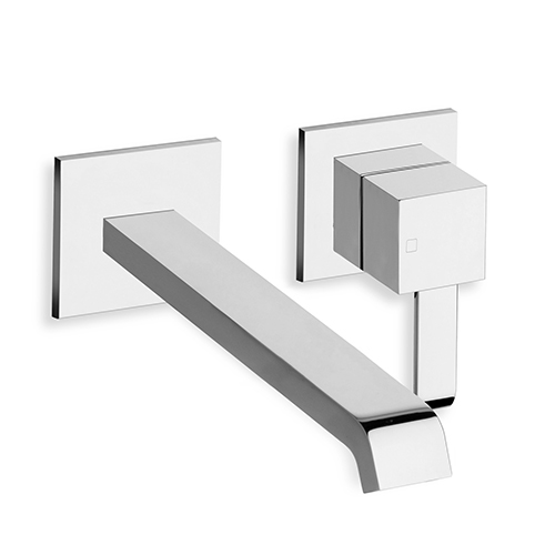 LAVABO MURAL QUADRI 2 TROUS SAILLIE 225 CM CHROME EX QM279