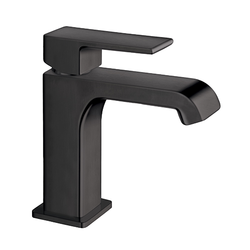 #LAVABO QUADRI S MITIGEUR CHROME NOIR BROSSE + VIDAGE***FIN
