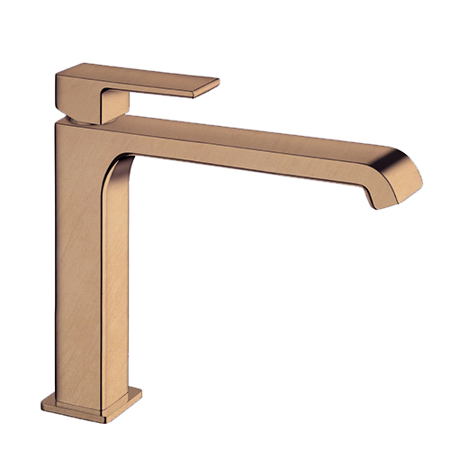 #LAVABO QUADRI S MI-HAUT OR ROSE BROSSE AVEC VIDAGE UP&DOWN***/34P