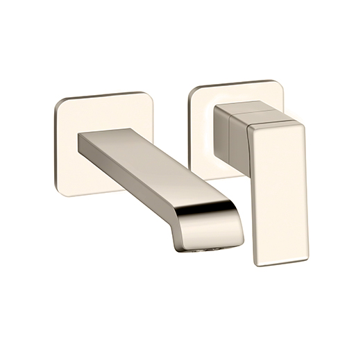 #LAVABO MURAL REGULAR QUADRI S 2 TROUS BEC 18 METAL BRILLANT EX QS267