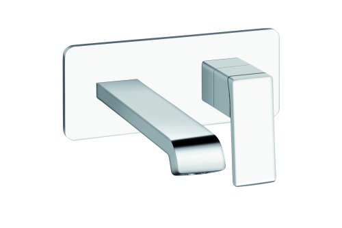 #LAVABO MURAL QUADRI S AVEC PLAQUE SAILLIE 18 CM CHROME
