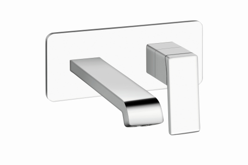 #LAVABO MURAL QUADRI S AVEC PLAQUE SAILLIE 18 CM CHROME A/MC***QS256