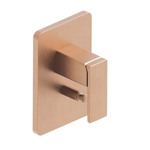 #FACADE LAITON MITIGEUR DOUCHE QUADRI S 2 SORTIES OR ROSE BROSSE