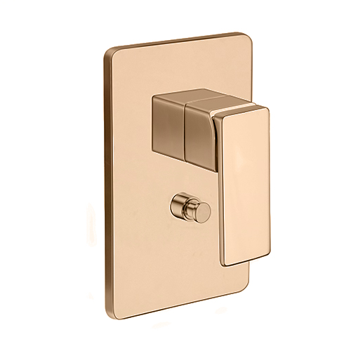 #FACADE LAITON MITIGEUR DOUCHE QUADRI S 2 SORTIES OR ROSE