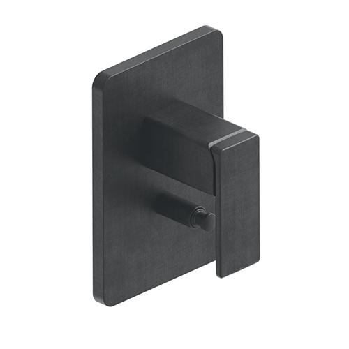 #FACADE LAITON MITIGEUR DOUCHE QUADRI S 2 SORTIES CHROME NOIR BROSSE
