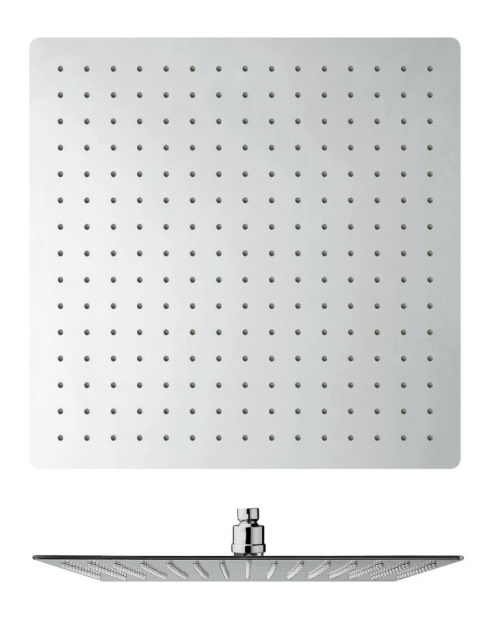 POMME DE DOUCHE SANDWICH CARREE 400 MM INOX ANTICALCAIRE