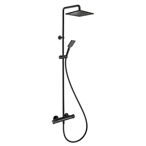 COLONNE DE DOUCHE THERMOSTATIQUE THETA BLACK MAT CARRE