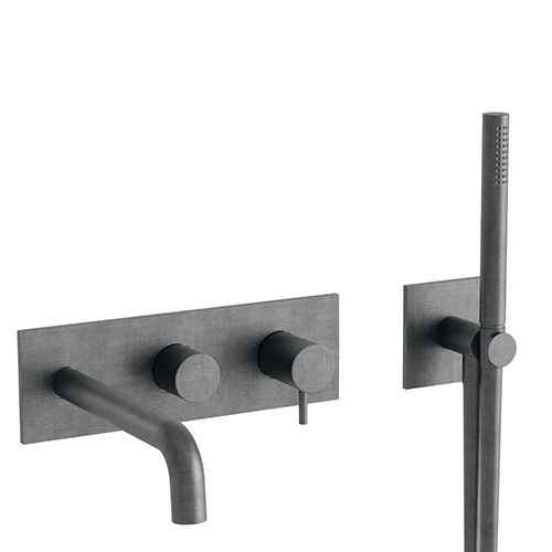 FACADE TRIVERDE BAIN DOUCHE MURAL 2 SORTIES METAL BROSSE EX TV108
