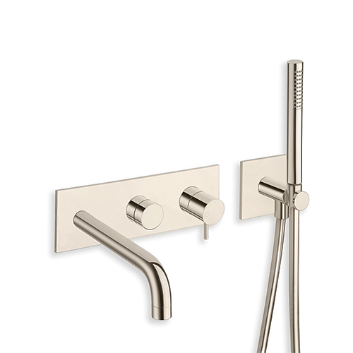 #FACADE EXTERNE TRIVERDE BAIN DOUCHE MURAL 2 SORTIES METAL BRILLANT