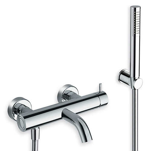#BAIN/DOUCHE TRIVERDE + KIT DOUCHETTE/FLEXIBLE/SUP METAL BRILLANT