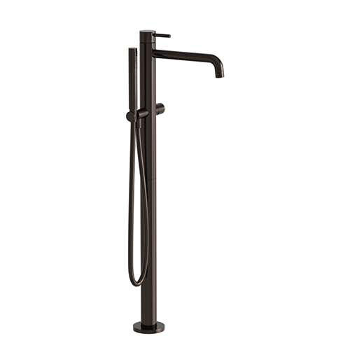 BAIN DOUCHE TRIVERDE MONOCOLONNE SUR PIED SANS MECANISME CHROME NOIR