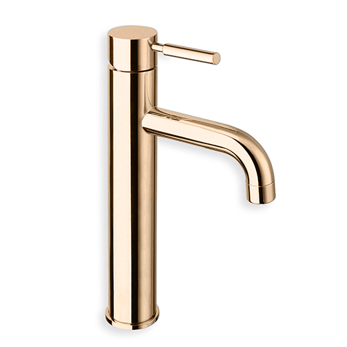 #LAVABO MI-HAUT TRIVERDE OR ROSE + VIDAGE LAITON UP&DOWN***/46P