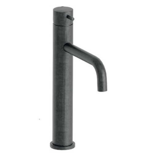 LAVABO MI-HAUT TRIVERDE CHROME NOIR BROSSE + VIDAGE LAITON UP&DOWN®