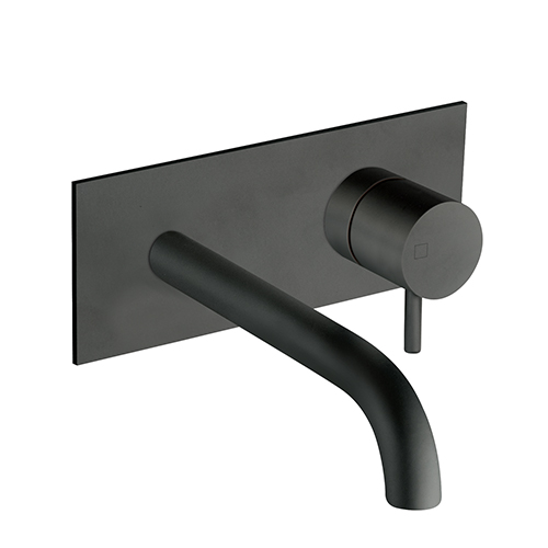 LAVABO MURAL TRIVERDE AVEC PLAQUE BEC 225 CM BLACK MAT EX TV27813