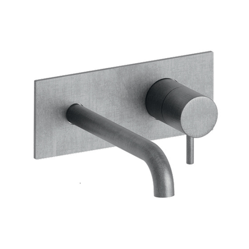 LAVABO MURAL TRIVERDE AVEC PLAQUE BEC 225 METAL BROSSE EX TV27877