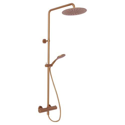 COLONNE DE DOUCHE THERMOSTATIQUE THETA COLORS OR ROSE BROSSE PVD