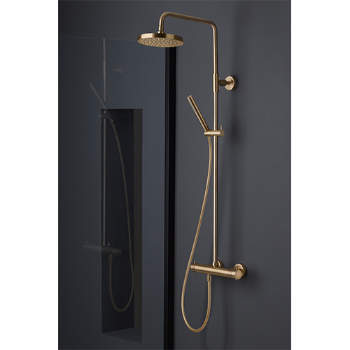 #COLONNE DE DOUCHE TRIVERDE THERMOSTATIQUE OR ROSE BROSSE