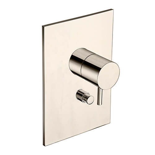 #FACADE LAITON MITIGEUR DOUCHE TRIVERDE 2 SORTIES METAL BRILLANT
