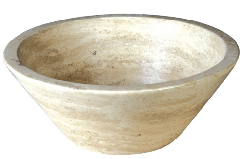 VASQUE EN PIERRE CONIQUE D42 H155 CM SABLE