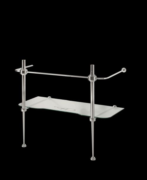 PIEDS LAITON CHROME AVEC TABLETTE 80 CM POUR WALDORF WD8055/WD8155