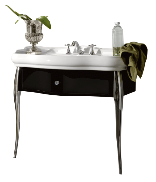 #TIROIR LAQUE NOIR AVEC PIEDS CHROMES POUR WPG10509/WPG10609