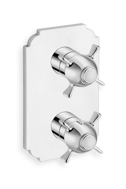 $ FACADE EXTERNE CHAMBORD LAITON THERMOSTATIQUE 2 SORTIES CHROME