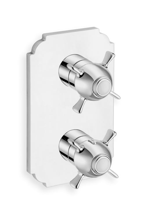 FACADE EXTERNE CHAMBORD LAITON THERMOSTATIQUE 3 SORTIES CHROME