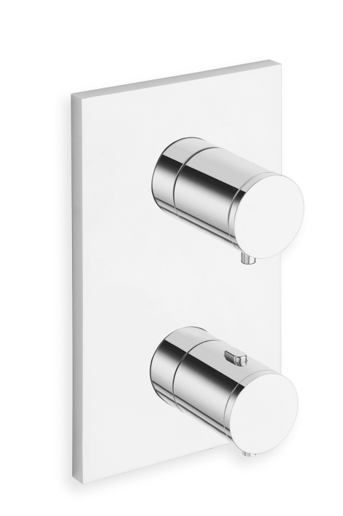 $ FACADE EXTERNE TRIVERDE LAITON 2 SORTIES CHROME