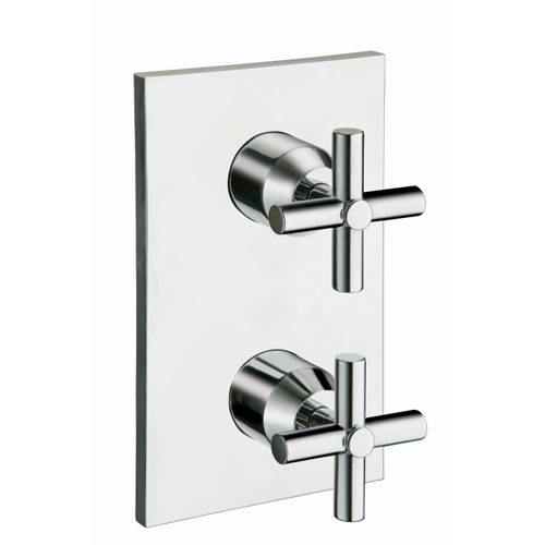 #DOUCHE FACADE LAITON ENCASTREE EXECUTIVE THERMO 1 SORTIE CHROME